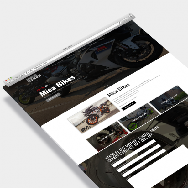 Mica Bikes wordpress website op maat